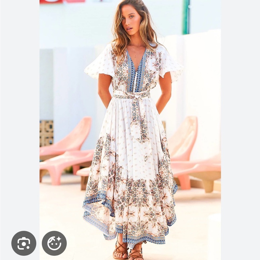 Jaase White Patterned Dress